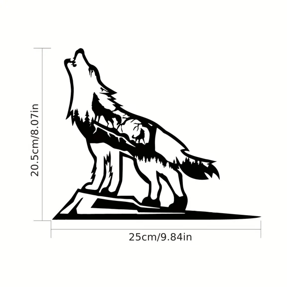 Add a Touch of Wild Beauty to Your Garden with This Wolf Metal Forest Art Decoration, Decorative Garden Stakes