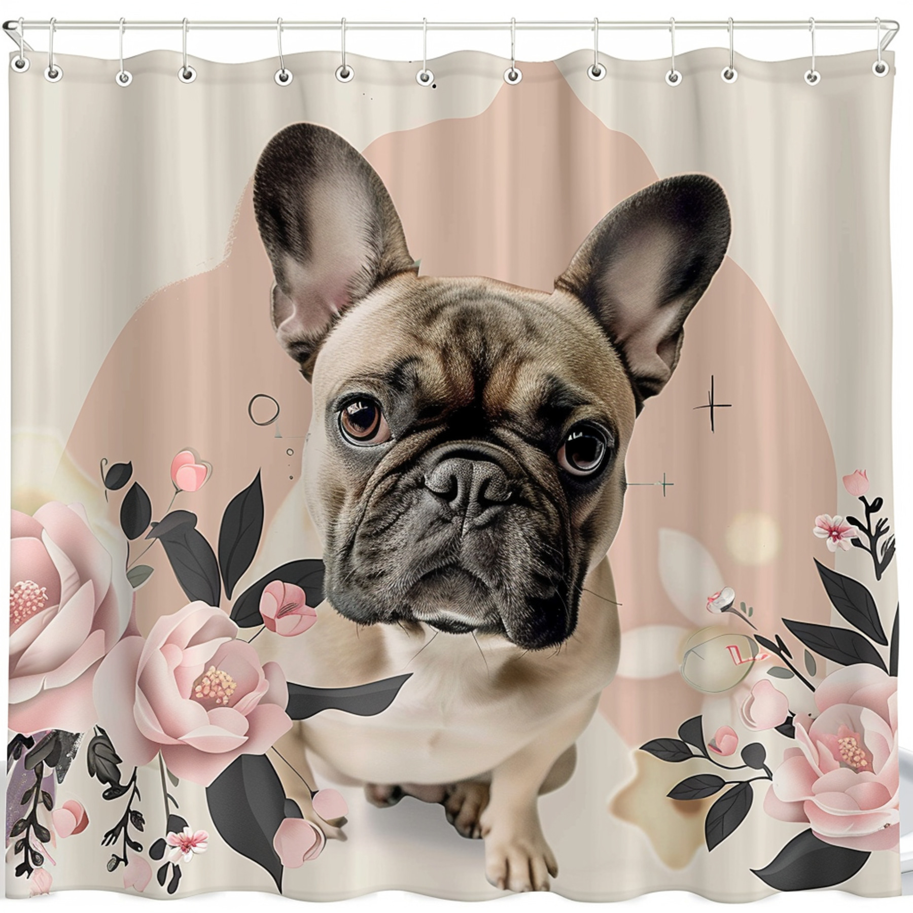 Add a touch of whimsy to your bathroom with our adorable French Bulldog