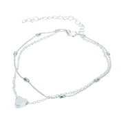 HASUEX Jewelry Anklets Steel Bracelet Charm Stainless Heart Ankle Love Anklet