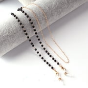 HASUEX Jewelry Women'S Pearl Fine Grain Glasses Chain Simple Anti Slip Anti Loss Maskchain Pearl Chain