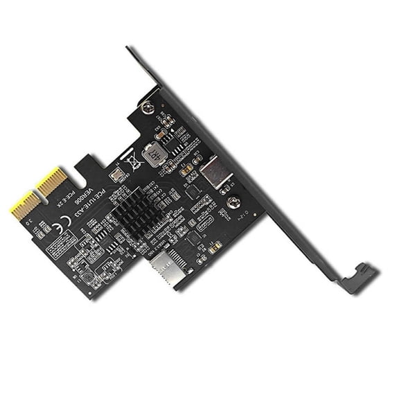 Add on Cards PCI Express X2 to Type-E + Type-C Expansion Card USB3.2 GEN2 10Gbps ASM3142 Chip PCI-E to USB-C Adapter