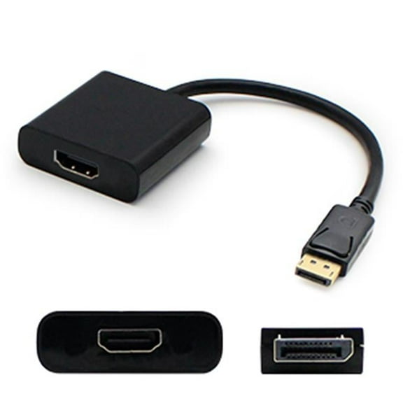 Add-onputer Peripherals, L  8 in. Displayport Male To Hdmi Female Black Adapter Cable