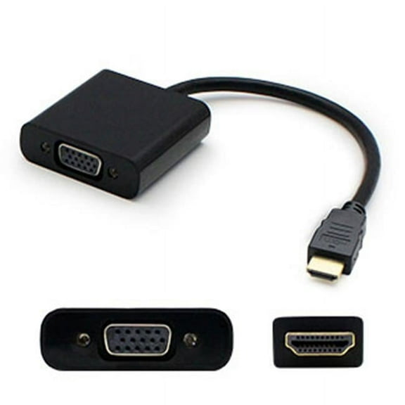 Add-onputer Peripherals, L 8 in. Hdmi Male To Vga Female Black Adapter Cable, Pack Of 5