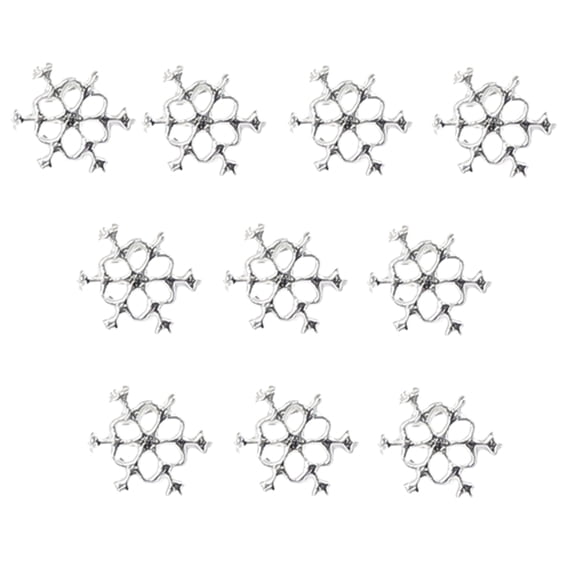 Add to Your Nails with 10pcs Exquisite Snowflake Accessories Fashionable Nails Art