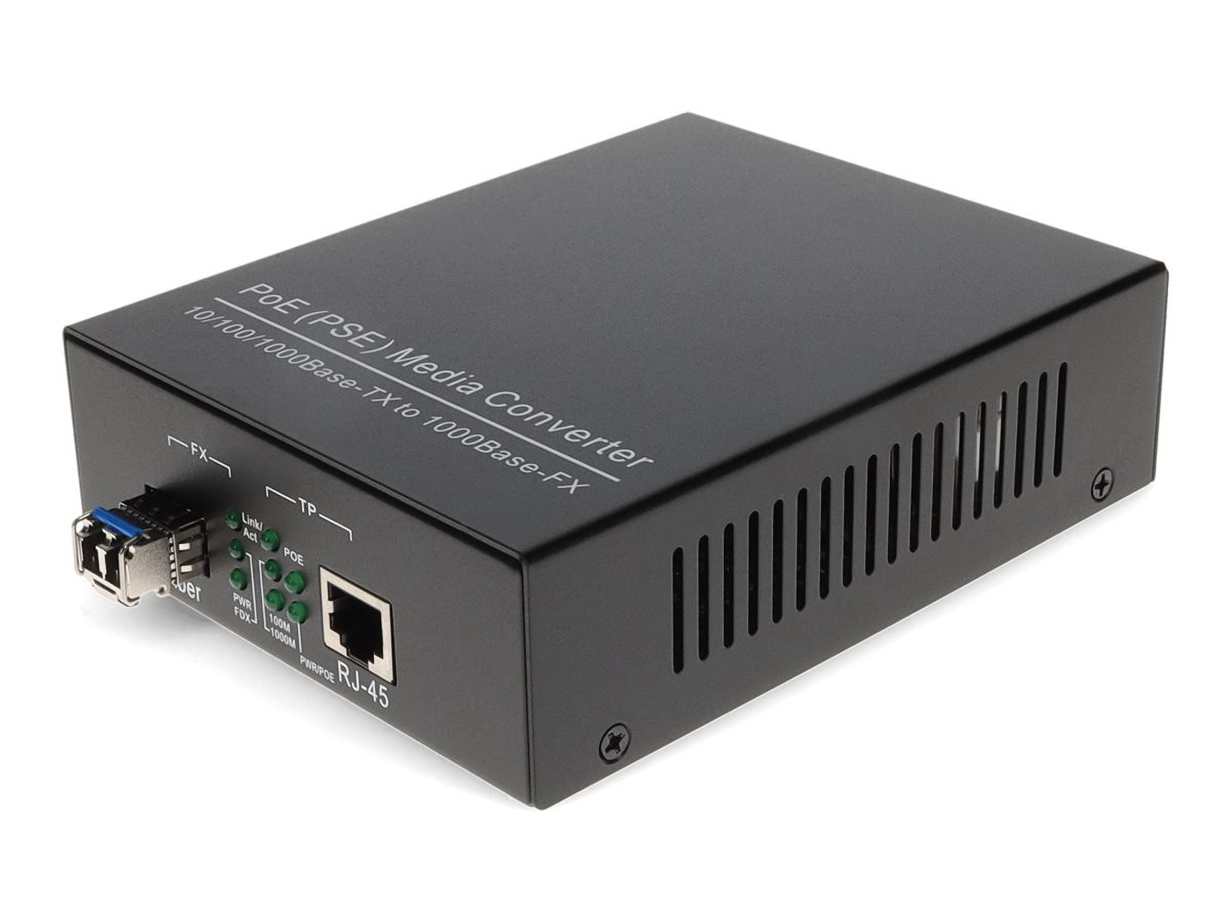 AddOn 10/100/1000Base-TX(RJ-45) to 1000Base-LX(LC) SMF 1310nm 10km POE ...