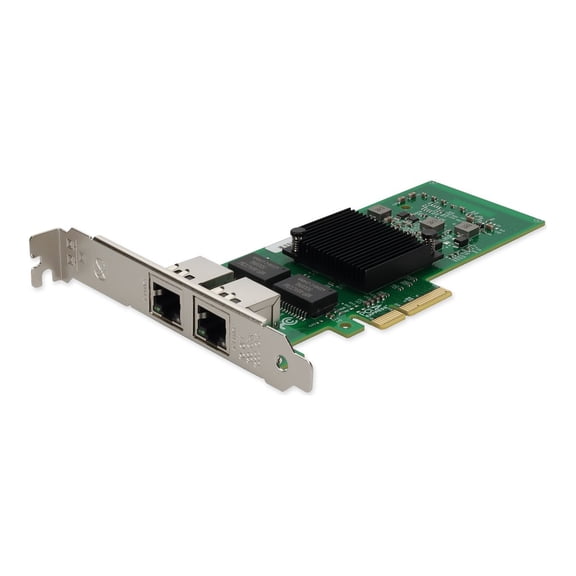AddOn 10/100/1000Mbs Dual RJ-45 Port 100m PCIe 2.0 x4 Network Interface Card
