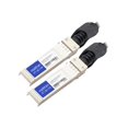 thumbnail image 1 of AddOn - 10GBase-CU direct attach cable - TAA Compliant - SFP+ (M) to SFP+ (M) - 16.4 ft - twinaxial - active - for Fortinet FortiGate 1000, 1200, 1500, 30XX, 31XX, 32XX, 3700, 3810, 3950, 900, 901, 1 of 2