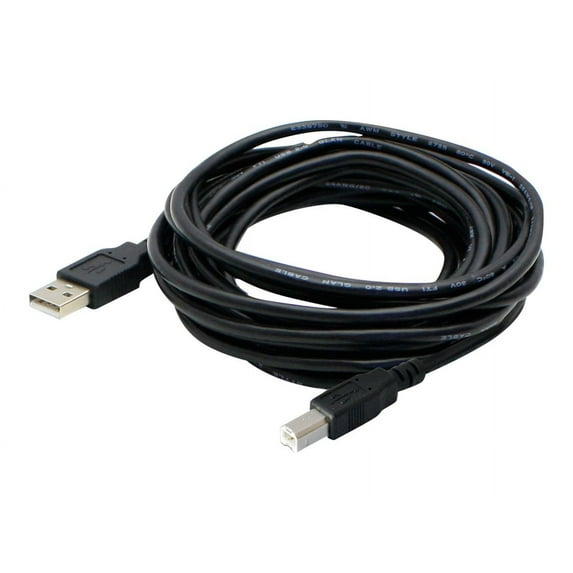 AddOn 12ft USB A 2.0 Male to USB B 2.0 Male Black Cable