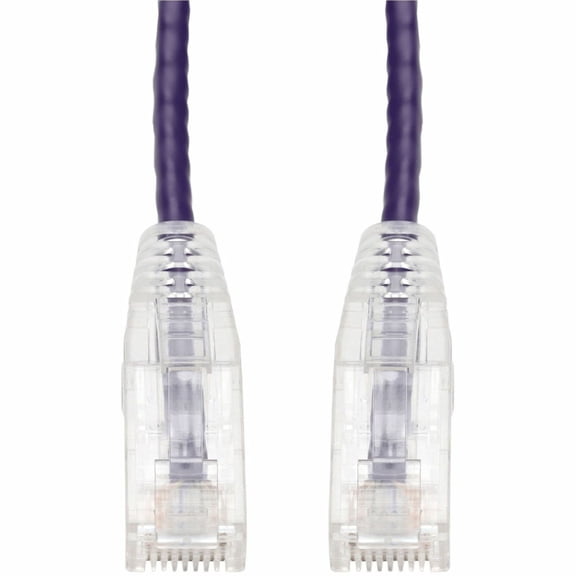 AddOn 14ft Purple CAT 6 Slim PVC Ethernet Cable Snagless Clear-Claw RJ-45 M/M