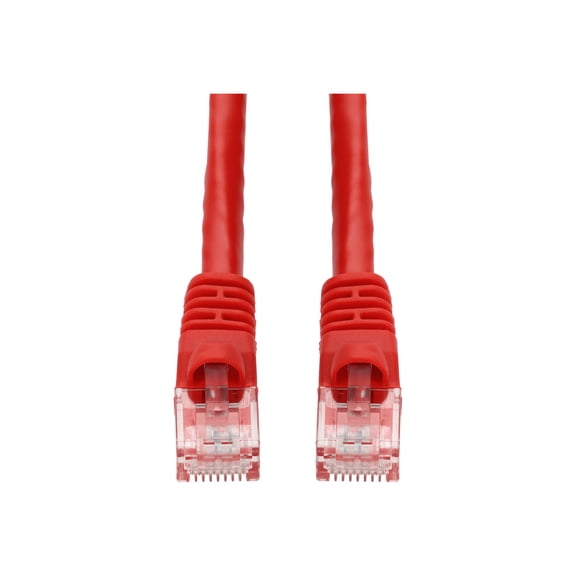 AddOn 1ft Red CAT6A PVC Ethernet Cable Snagless Bubble Boot RJ-45 M/M CAT 6A