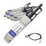 AddOn 1m Industry Standard QSFP+ Breakout DAC - direct attach cable - 3.3 ft