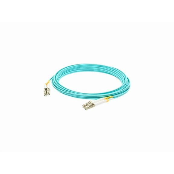 AddOn 3.28ft LC to LC M/M OM4 Duplex Fiber OFNR Riser-Rated Patch Cable Aqua