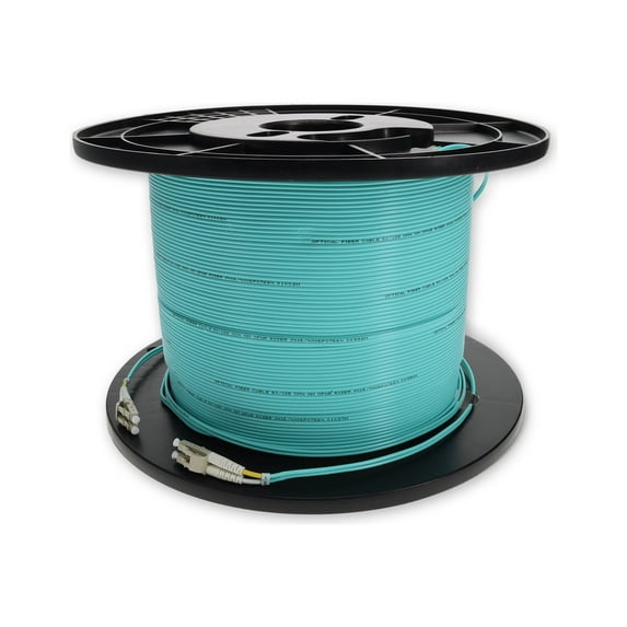 AddOn - Patch cable - LC/PC multi-mode (M) to LC/PC multi-mode (M) - 200 m - fiber optic - duplex - 50 / 125 micron - OM4 - riser - aqua