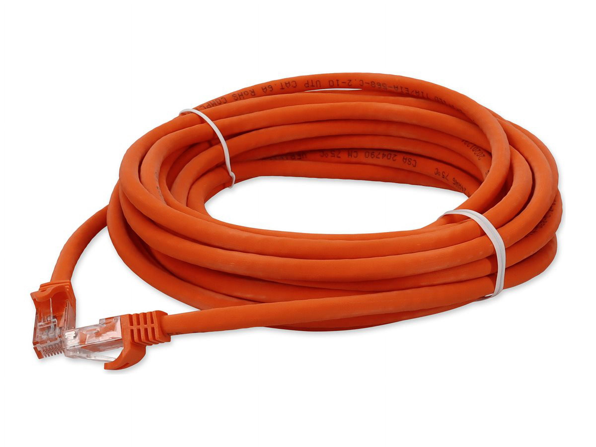 Orange Light Rj45 Addon ADD-20FCAT6A-OE 20ft Orange Cat 6a Pvc Ethernet Cable Snagless ...