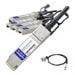 AddOn 3m Juniper Compatible QSFP+ Breakout DAC - 40GBase direct attach cable - 10 ft