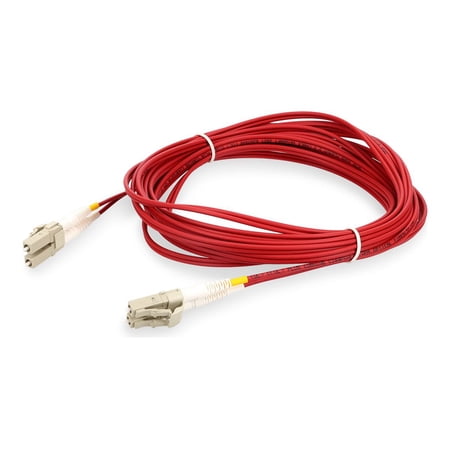 AddOn 3m LC to LC Red OM4 Duplex OFNR Riser-Rated MMF Multi Mode Fiber Patch Cable 50/125