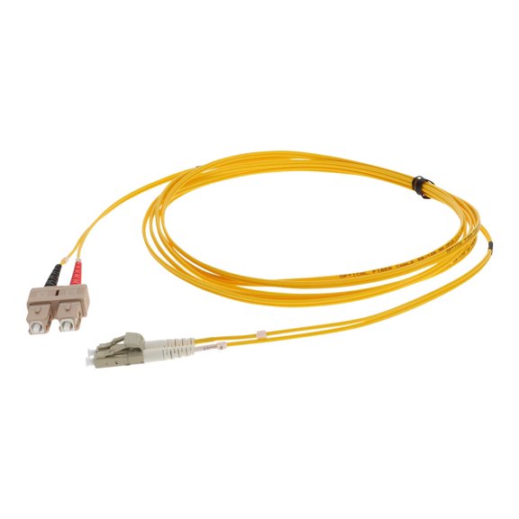 AddOn - Patch cable - LC/PC multi-mode (M) to SC/PC multi-mode (M) - 3 m - fiber optic - duplex - OM2 - riser - yellow