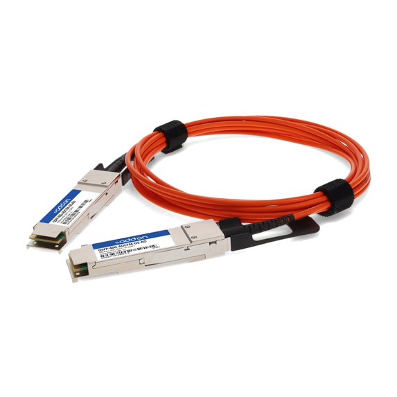 AddOn - 40GBase-AOC direct attach cable - TAA Compliant - QSFP+ to QSFP+ - 7 m - fiber optic - active - orange