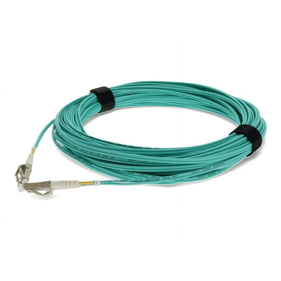 AddOn - Patch cable - LC/PC multi-mode (M) to LC/PC multi-mode (M) - 42 m - fiber optic - duplex - 50 / 125 micron - OM4 - riser - aqua