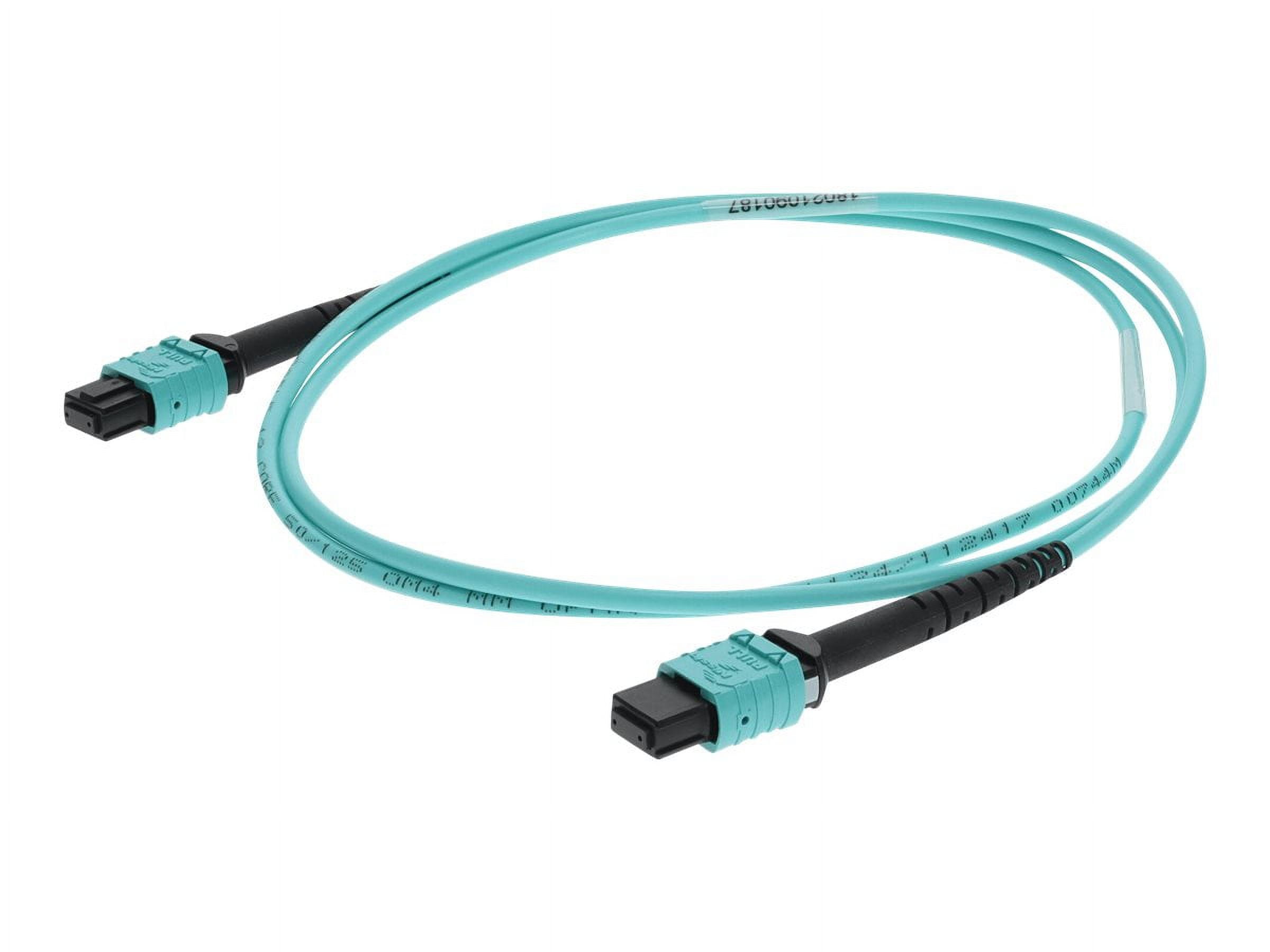 AddOn - Patch cable - MPO/PC multi-mode (F) to MPO/PC multi-mode (F) - 4 m - fiber optic - 50 / 125 micron - OM4 - riser - aqua