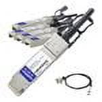AddOn 5m Intel Compatible QSFP+ Breakout DAC - direct attach cable - 16.4 ft