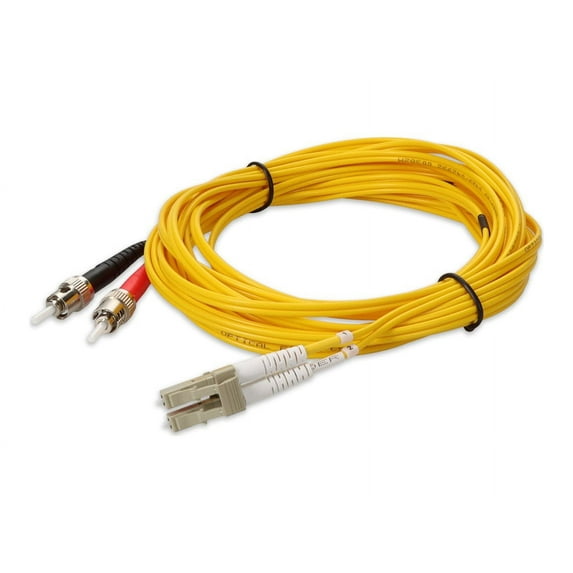 AddOn - Patch cable - LC/PC multi-mode (M) to ST/PC multi-mode (M) - 5 m - fiber optic - duplex - 62.5 micron - OM1 - riser - yellow