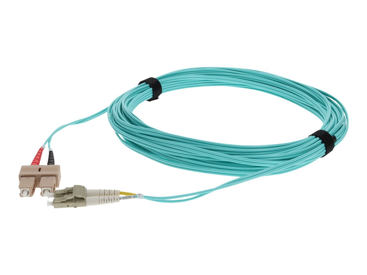 AddOn 5m LC to SC OM4 Aqua Patch Cable - patch cable - 16.4 ft - aqua ...
