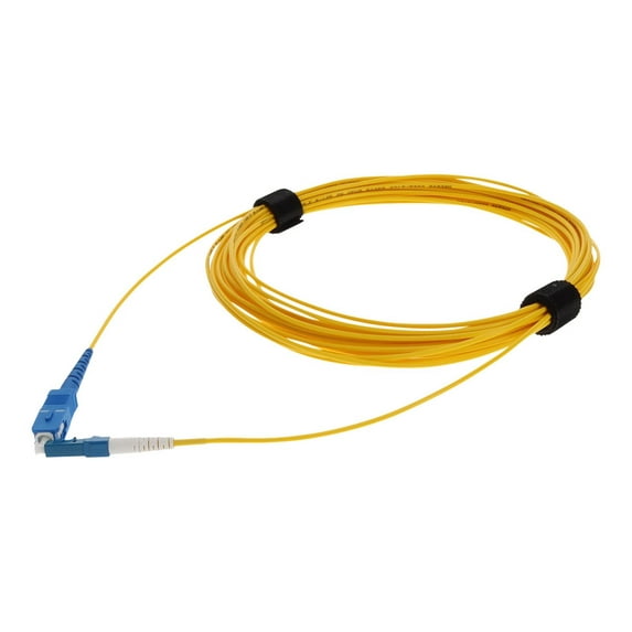 AddOn 5m LC to SC Yellow OS1 Simplex Fiber OFNR (Riser-Rated) Patch Cable