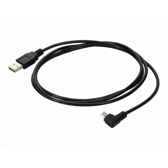 AddOn 6ft USB A 2.0 Male to Micro-USB B 2.0 Right-Angle Male Black Cable