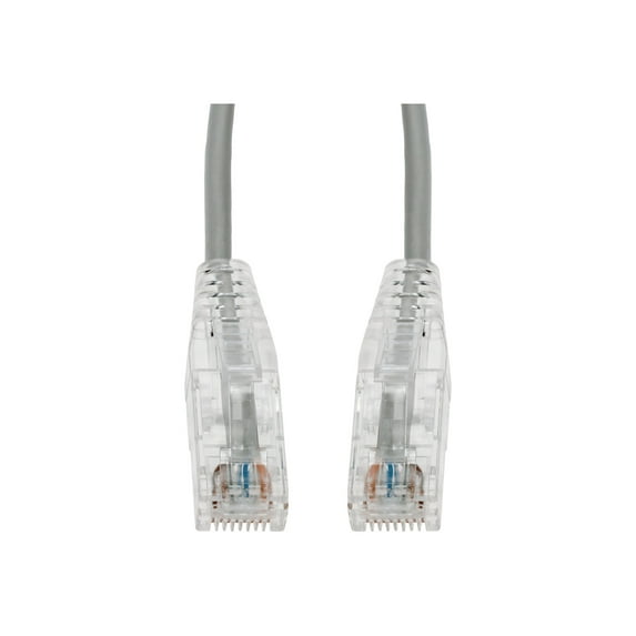 AddOn 7ft Gray CAT 6A Slim PVC Ethernet Cable Snagless Clear-Claw RJ-45 M/M