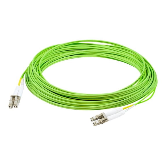 AddOn - Patch cable - TAA Compliant - LC/PC multi-mode (M) to LC/PC multi-mode (M) - 7 m - fiber optic - duplex - 50 / 125 micron - OM5 - riser - lime green