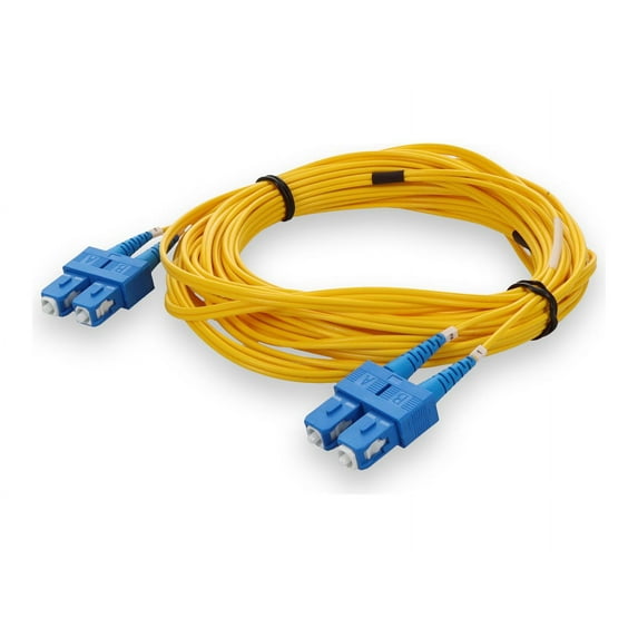 AddOn - Patch cable - SC/UPC single-mode (M) to SC/UPC single-mode (M) - 7 m - fiber optic - duplex - 9 / 125 micron - OS2 - riser - yellow