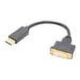 thumbnail image 1 of AddOn 8in DisplayPort to DVI-I Adapter Cable - DisplayPort adapter - 7.9 in, 1 of 2
