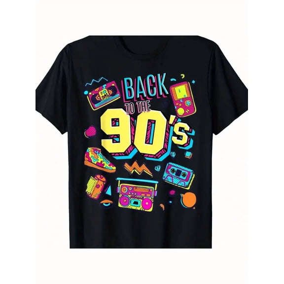 Retro 90s Hip Hop Culture Boombox Cassette Graphic Unisex Short Sleeve T-Shirt