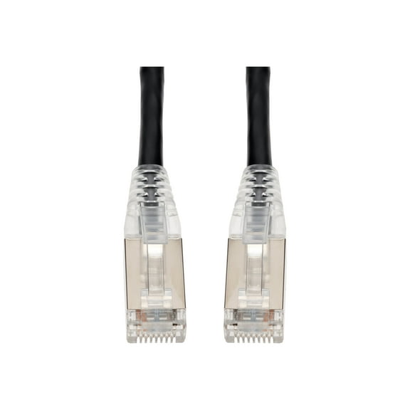Addon ADD-50FCAT6S-BK 50ft Black Cat 6 Shielded Pvc Ethernet Cable Snagless Easy Clear Boot Rj-4