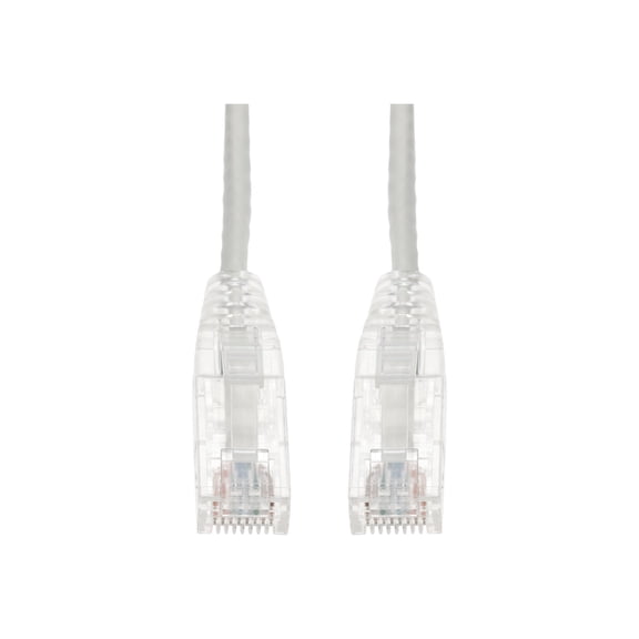 AddOn 1ft White CAT6A Slim PVC Ethernet Cable Snagless Clear-Claw RJ-45 M/M CAT 6A