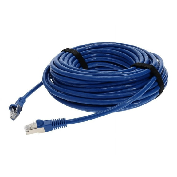 AddOn 15ft Blue CAT 7 Shielded S/FTP PVC Ethernet Cable Snagless Bubble Boot RJ-45 M/M