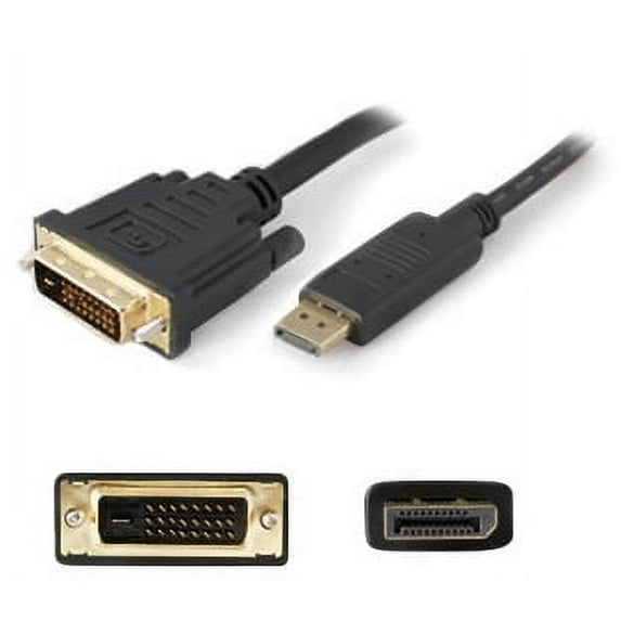 AddOn 6ft DisplayPort Male to DVI-D Male Black Adapter Cable (Requires DP++)