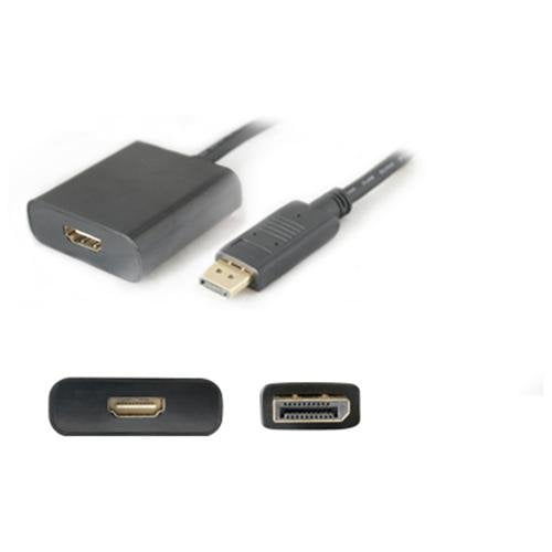 AddOn 8in DisplayPort 1.2 to HDMI 1.3 Male to Female Black Adapter Cable