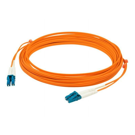 AddOn - Patch cable - LC/UPC multi-mode (M) to LC/UPC multi-mode (M) - 15 m - fiber optic - duplex - 50 / 125 micron - OM2 - halogen-free - orange