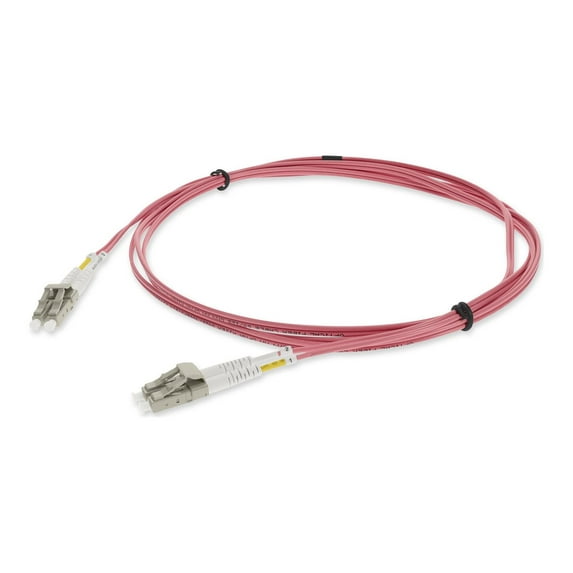AddOn - Patch cable - LC/PC multi-mode (M) to LC/PC multi-mode (M) - 3 m - fiber optic - duplex - 50 / 125 micron - OM4 - OFNR - riser - gray