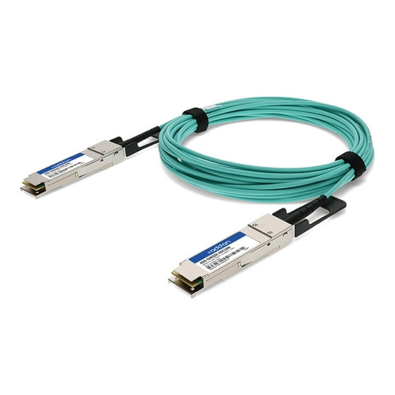 AddOn - 40GBase-AOC direct attach cable - TAA Compliant - QSFP+ to QSFP+ - 10 m - fiber optic - active