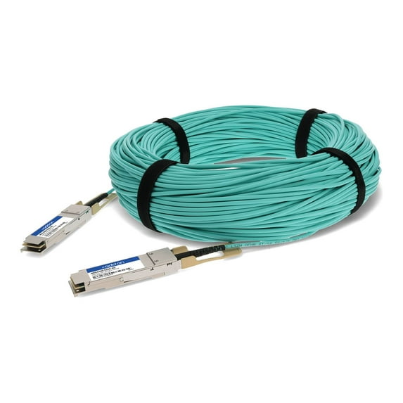 AddOn - 100GBase-AOC direct attach cable - TAA Compliant - QSFP28 to QSFP28 - 50 m - fiber optic - active