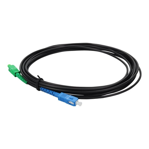 AddOn - Patch cable - SC/APC single-mode (M) to SC single-mode (M) - 5 m - fiber optic - simplex - 9 / 125 micron - OS2 - OFNR - outdoor, riser - black