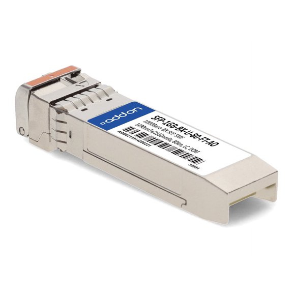 AddOn - SFP (mini-GBIC) transceiver module (equivalent to: Fortinet SFP-1GB-BX-U-80-FT) - 1GbE - 1000Base-BX - SC single-mode - up to 49.7 miles - 1490 (TX) / 1550 (RX) nm - TAA Compliant