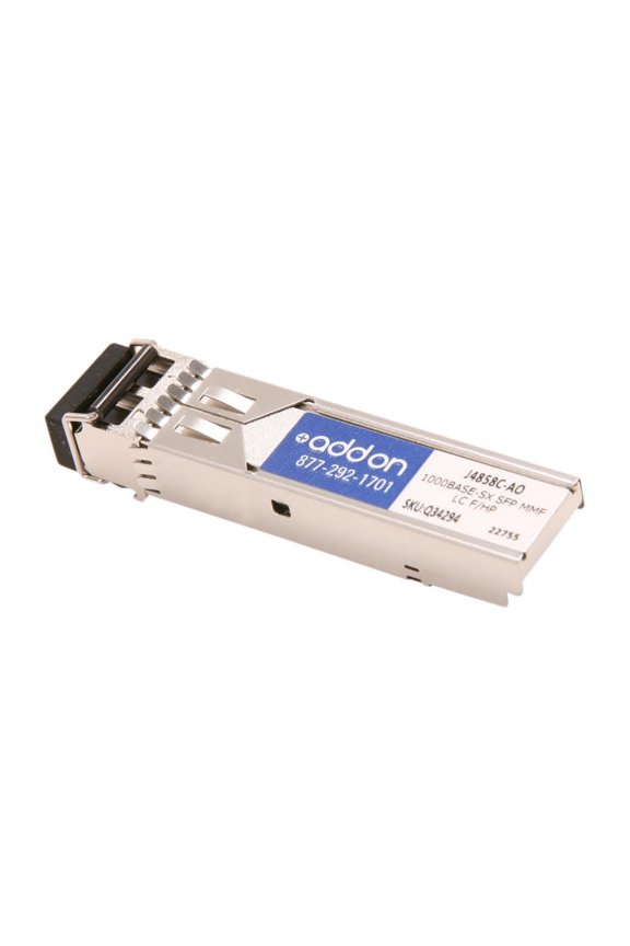 AddOn HP J4858C Compatible TAA 1000Base-SX SFP Transceiver (MMF, 850nm, 550m, LC, DOM) - 1 x 1000Base-SX