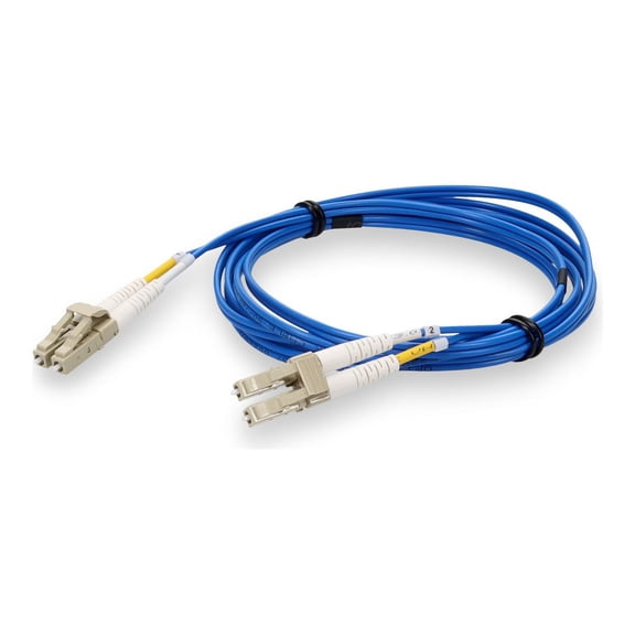 AddOn 1m LC to LC Blue OM4 Duplex OFNR Riser-Rated MMF Multi Mode Fiber Patch Cable 50/125
