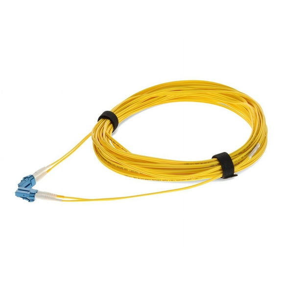 AddOn 13m LC (Male) to LC (Male) Straight Yellow OS2 Duplex OFNR (Riser-Rated) Fiber Patch Cable