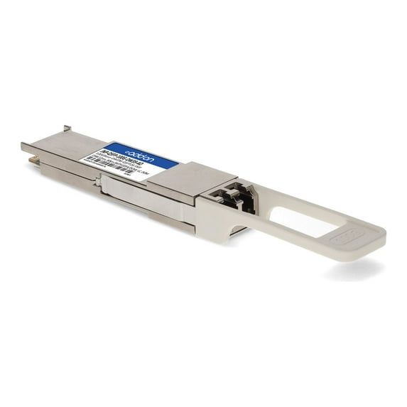 AddOn - QSFP28 transceiver module (equivalent to: Juniper Networks JNP-QSFP-100G-DW39) - 100GbE - 100GBase-DWDM - LC single-mode - up to 49.7 miles - channel: 39 - 1546.12 nm - TAA Compliant