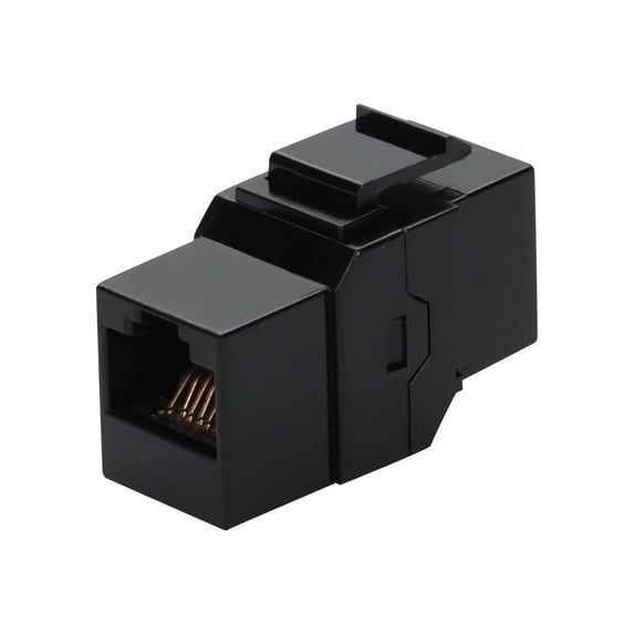 AddOn RJ-45 [Female] to RJ-45 [Female] Black Cat5e UTP Copper Connector ...
